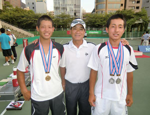 全日本ジュニアテニス選手権2010　河内一真、斉藤貴史